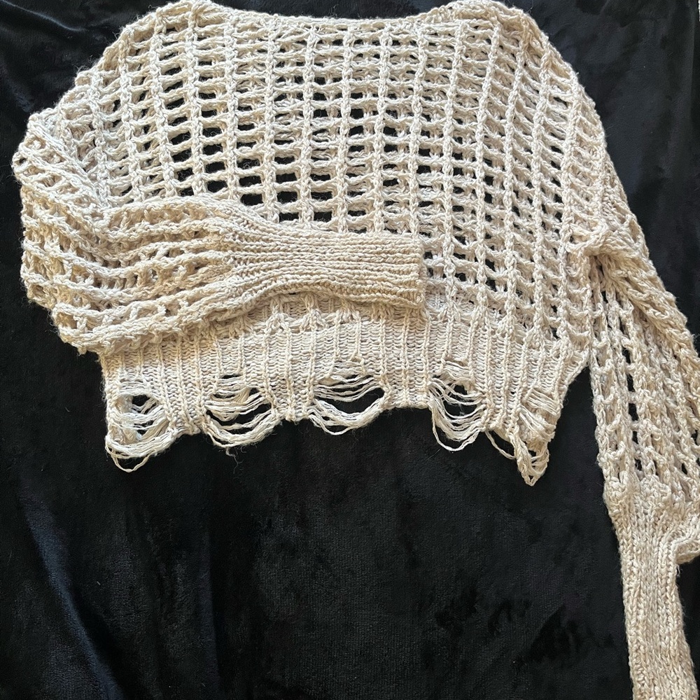 Women's Cream Knit Sweater
